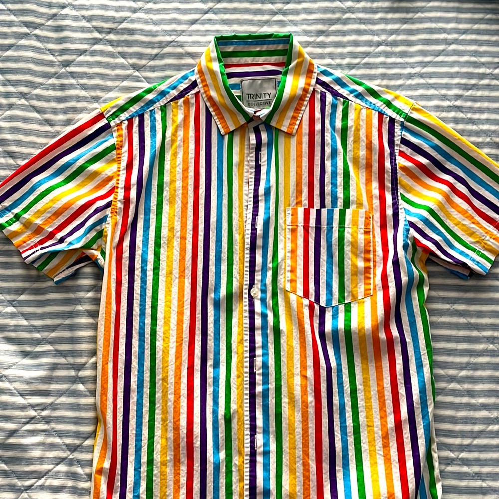 Rainbow Button Down